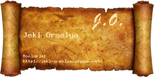 Jekl Orsolya névjegykártya